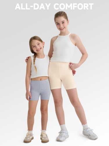 Image of 8 Pack Girls Shorts Bike Shorts Toddler Biker Cartwheel Multi-Color Dance Under Dress Girls Clothes