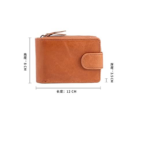 Wallets,Multifunctional Card Holder Large-Capacity Card Holder Retro Wallet Zipper Coin Bag(A)4