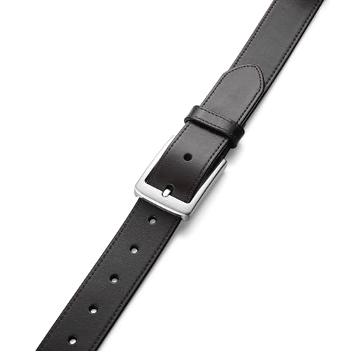 Image of MILORDE Men's Genuine Leather Dress Belt, Handmade, 100% Cow Leather, Fashion & Classic Designs for Work Business and Casual
