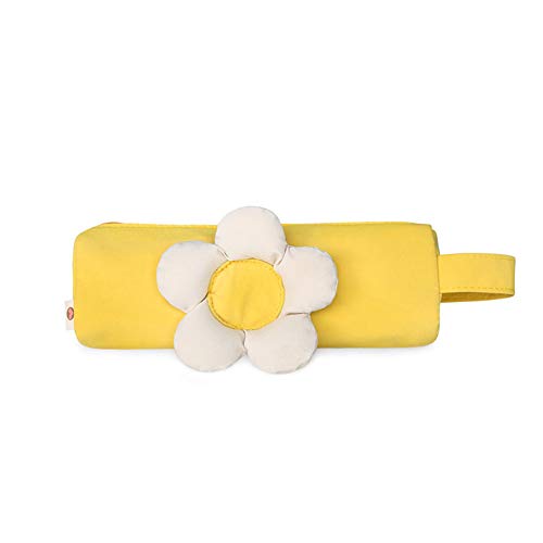 POTATO ペンケース おしゃれメイクブラシケース筆箱 ポーチ かわいい化粧ポーチ 化粧筆ポーチ 化粧ポーチ 旅行収納 小物入れ メイクブラシホルダー バッグ 母の日 イエロー