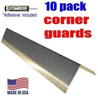Stainless 2 x 2 x 94 Corner Guards, Pack of 10, Includes Adhesive