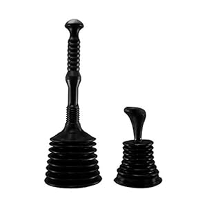 Nirox zuignap – 2-delige set zwart gootsteenreiniger – onderhoudsvriendelijke plopper – gootsteenontstopper met geribd…