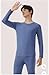 HUBGFEQ Men's and Teenagers' Thermal Underwear Set Simple Fashionable Long Sleeve Bottoming Shirt-Carbon Black-XL