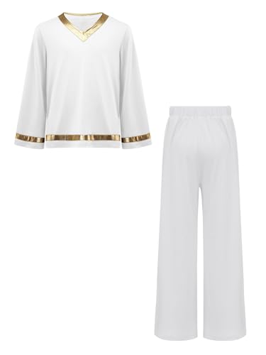 Vêtements danse louange chrétienne garçons pantalon large église dimanche renvena