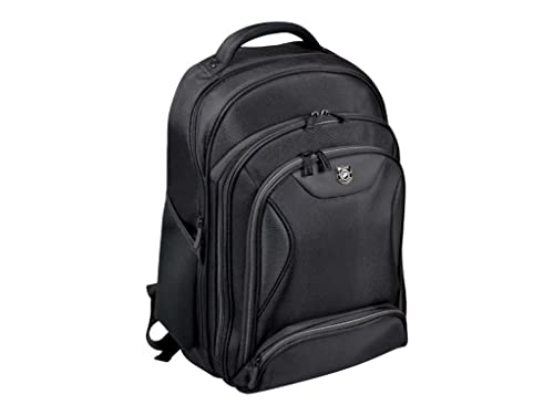 port designs sac à dos pc business pour ordinateur portable avec protection pluie manhattan 22 litres 15.6/17 pouces noir