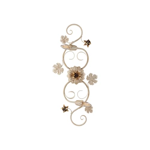Plafonnier en fer de prestige ivoire patiné or rose style chic
