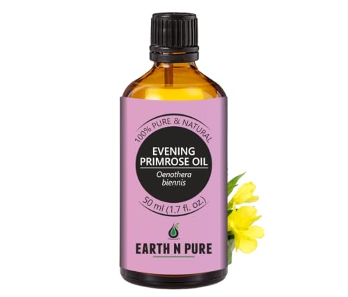 Image of Earth N Pure Evening Primrose Oil | 100% Pure & Natural | Cold Pressed | Skin Moisturization, Nourished Hair & DIY Skincare | 50ml