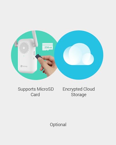 EZVIZ 2K Battery Video Doorbell Camera with Chime No Monthly Fee, Wireless, Rechargeable, 256GB SD Card Supports, Human Detection, Ultra-Wide View, 2.4GHz WiFi, Voice Changer, Alexa Control (DB2)