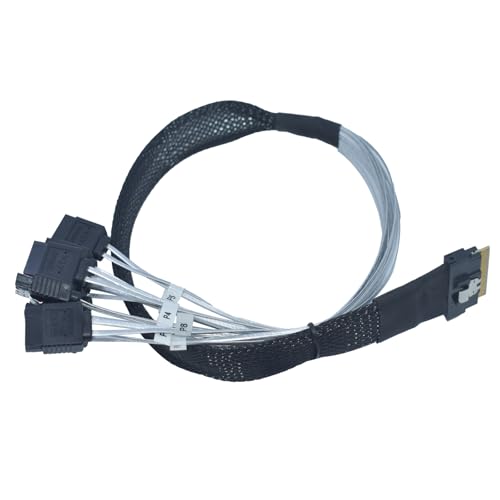 Cable Slim SAS PCIe 4.0 a 8 SATA III 50 cm miniatura 5