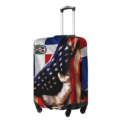 America And Dominican Republic Dominicans Republic Flag Travel Luggage Cover Washable Suitcase Case Suitcase Protector Fit Luggage Cover Medium2
