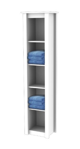 Croydex Ribble Open Front Tall Boy, Satin White Main Image Small