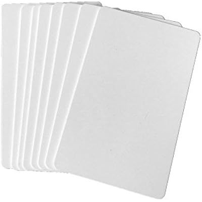 Premium Blank PVC Cards for ID Badge Printers Graphic Quality White Plastic CR80 30 Mil for Zebra Fargo,Magicard Printers (20pcs)