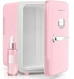 CUTIEWORLD 4L Skincare Fridge, Mini Makeup Fridge for Cosmetics, Candy Pink