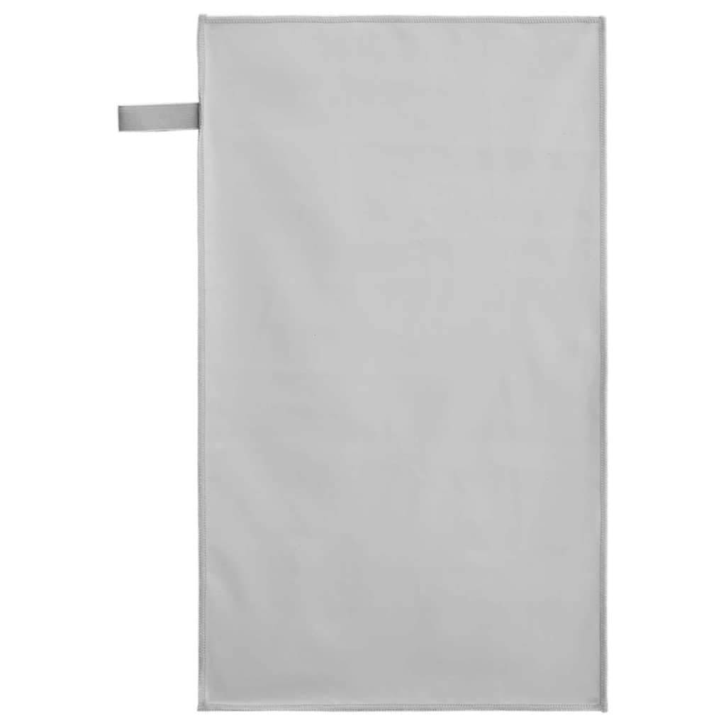 Juego de 2 toallas de deporte gris 50 x 30 cm de poliéster y poliamida, superficie suave al tacto, ligeras, de secado rápido, absorbentes, para fitness, sauna, ducha, viajes y camping