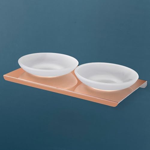 Image of Plantex (Primax) Stainless Steel Double Soap Dish /Soap Holder /Soap Stand /Bathroom Accessories - Wall Mount (Rose Gold-Matt)