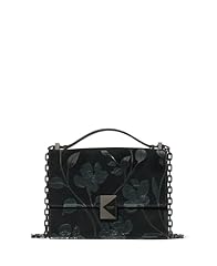 Black Uptown Blooms Suede