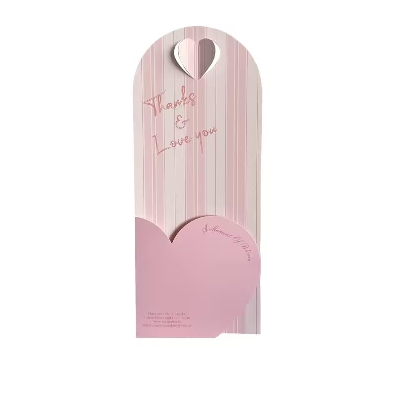 levin 1pc flower bouquet packaging card holde flower bouquet gift bag florist portable box creative decor for mother' s day valentine' s day wedding