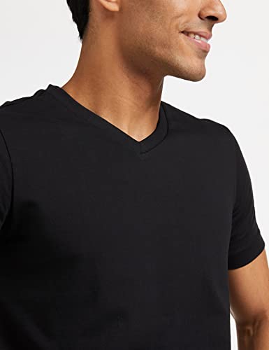 Image of Amazon Brand - Symbol Men's Solid Cotton T Shirt | Plain | V Neck | Half Sleeve-Regular Fit | Combo Pack of 3 (Available in Plus Sizes)