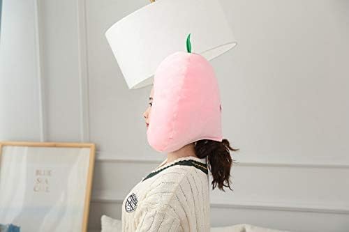 Plush Fruit Headgear Hat Funny Novelty Hat Sleeping Pillow Toy Photo Props Warm Cosplay Costume Head Accessories - Image 6
