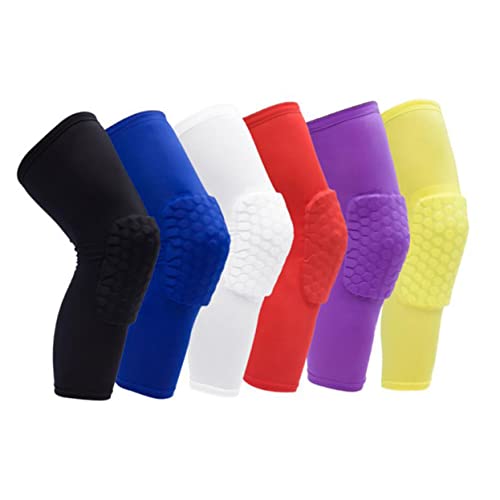 KOMBIUDA 1 Pc Sports Knee Pads for Football Basketball Running Honeycomb Brace Leg Sleeve Support Brace Comfortable Protection Sleeve