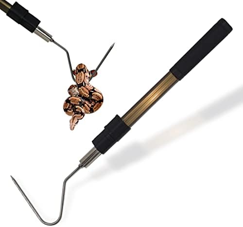 Wamlet 41.6" Snake Hook Reptile Catcher Stick Tongs Rattlesnakes Grabber Pick-up Handling Tool Kit for Catching Controlling or Moving Python Copperhead