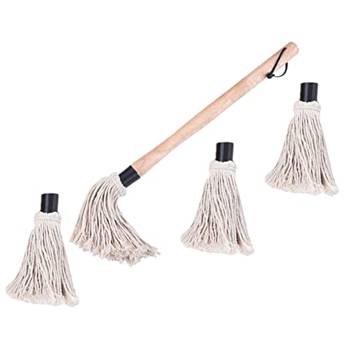 Holibanna 1Set Oil Brush Handle Brush Heads for Easy Basting of Sauces Marinades Oils Comfortable Grip for Grilling Cooking Baking