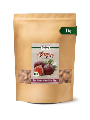 Biojoy BIO Higos deshidratados, enteros, sin sulfitos, 1 kg | Sin azúcares añadidos, de Turquía