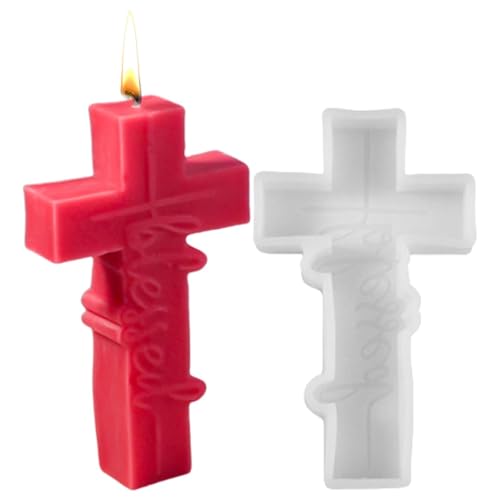 ycezw Molde crucifix, molde de crucifijo de silicona,Molde religioso | Moldes de silicona Crucifix para resina epoxi, moldes de moldeo para pared, decoración artística artesanal, ornamento