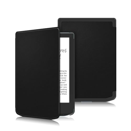 Kepuch Custer Funda para Pocketbook Verse Pro PB629 PB634,Slim Smart Cover Fundas Carcasa Case Protectora de PU Cuero   Negro