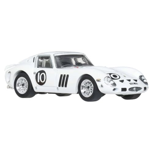 Image of Hot Wheels Premium Car Culture Collectible Toy Car, 1:64 Scale Die-Cast Ferrari 250 GTO, Eurospeed Vehicle with Real Riders Tires