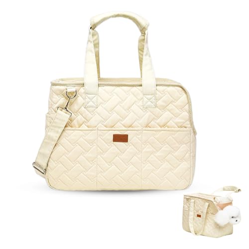 LCUHAVA Bolsa para perros pequeños, bolsa de transporte transpirable, plegable, 41 x 30 x 18 cm, para perros pequeños, conejos, gatos