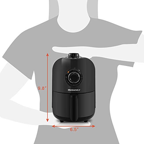 Elite Gourmet EAF1121 Personal 1.1 Qt. Compact Space Saving Electric Hot Air Fryer Oil-Less Healthy Cooker, Timer & Temperature Controls, 1000W by Elite Gourmet - Image 6