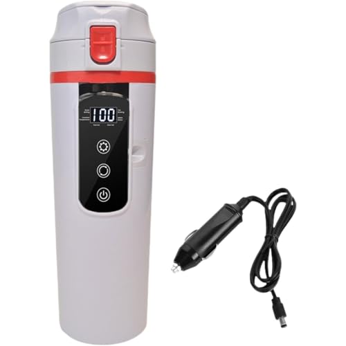 [kxzlhaa] �d�C�P�g�� ���^ 304 �X�e�����X�� 450ML 12V/24V �u���b�N ���s�d�C�|�b�g �ԗp�P�g�� �ψ���s�v 5 ���}�������� LED �f�B�X�v���C ���� OFF �g�ѓ��������� ���s �Ԓ������� �����^�ъȒP ���S�ۉ� (�z��