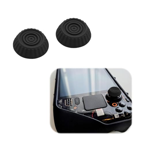 �W���C�X�e�B�b�N�L���b�v Steam Deck OLED�Ή� TPU�f�� ����~��&�ϖ��Ր� ���a2cm �Q�[���p�T���X�e�B�b�N�O���b�v 2�p�b�N (�u���b�N)