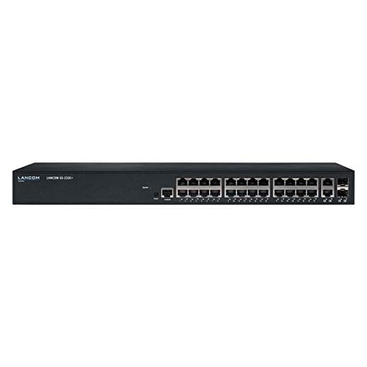 LANCOM GS-2326+, Managed Layer-2-Switch mit 26 Ports, 24 Gigabit Ethernet Ports, 2 Combo-Ports Ethernet/SFP (10/100/1G), 52 GBit/s Durchsatz