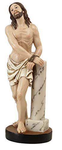 Artículos religiosos by PABEN - Estatua de Jesucristo atado a columna de resina, 14 cm