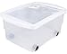 Produktbild Ondis24 Kunststoffbox mit Deckel und Rollen, Rollbox 80 L, Spielzeugkiste, Kiste stapelbar, Aufbewahrungsbox transparent