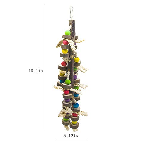 EBaokuup Wood Bird Chewing Toys-Blocks Parrot Tearing Toys Best for Finch,Budgie,Parakeets,Cockatiels, Conures,Love… - Image 4