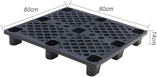 Palettes en polyéthylène emboîtables de sécurité noire - 8