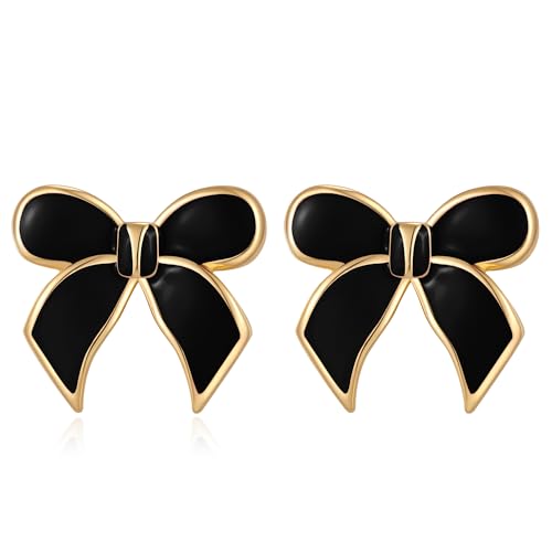 Boucles d'oreilles nœud Y2K en ruban coloré pour femme
