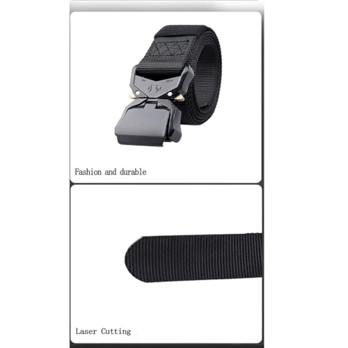 2-Pack Tactical Quick-Release Belt with Aluminum Alloy Buckle for Men's Outdoor Hunting Training Belts2
