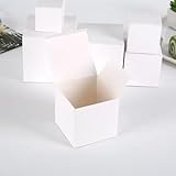 WUZIA Quadratische Geschenkboxen aus Kraftpapier, 8 cm, Faltverpackung für Braut, Geburtstag und...