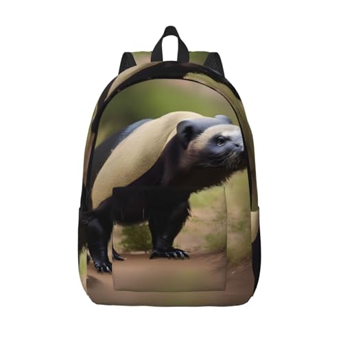 Mochila de tejón de miel para laptop con asas de mano, bolso de viaje y senderismo para mujer