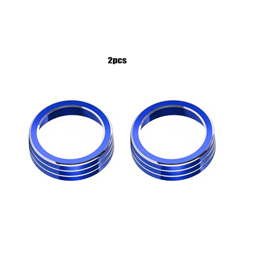 Cke For 10Th Gen Honda Civic 2021 2020 2019 2018 2017 2016 Accessories Aluminum Ac Knob Ring Air Conditioning Cover Trims Climate Temperature Control Switch Cover - Blue #TOP4