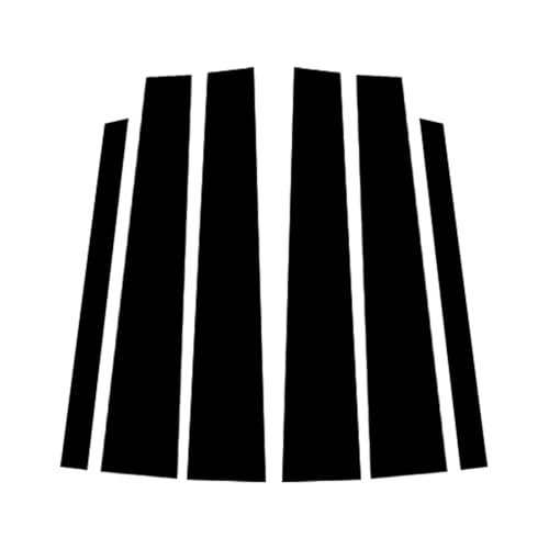 車の窓ドア柱BC柱ポストトリムカバー光沢ブラックステッカーアクセサリー、レクサスIS 1999 2000-2013用