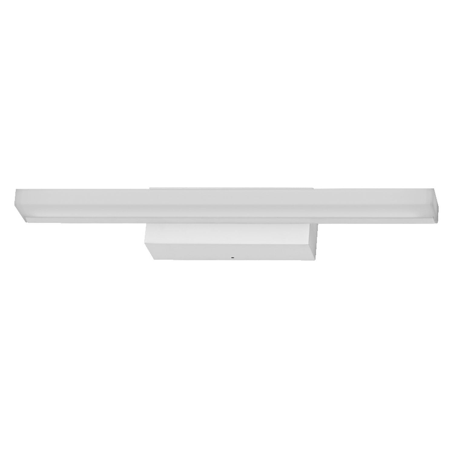 Licht-Erlebnisse LED Spiegelleuchte Aluminium Weiß 3000-4000 K Click-CCT Touch dimmbar IP44 modern WC Flur Gästezimmer L:40 cm Wandlampe Badezimmer
