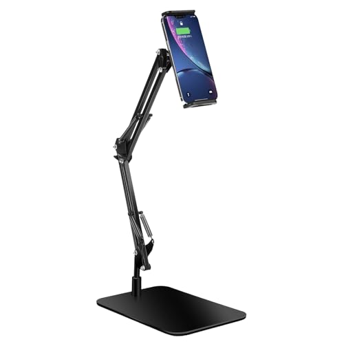 Xuanxi Soporte plegable para teléfono con base antiarañazos para dispositivos que ajustan ángulos de altura, 1000 g, peso de rodamiento y soporte de larga duración para portátil
