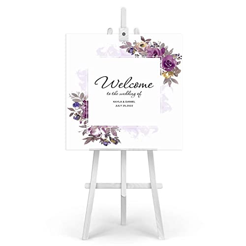 Panneau bienvenue mariage bois pour guider les invités