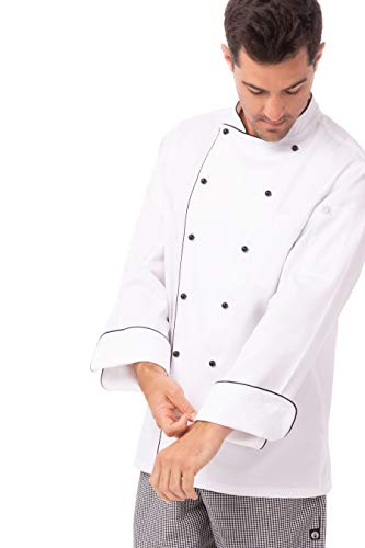 Chef Works Casaco masculino Newport Executive Chef, Branco, M