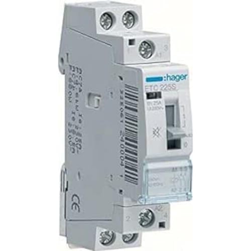 Hager ETC225S – Contacteur silencieux Jour/nuit 25 A 2na 230 V